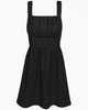 Kina Scrunchie Strap Crepe Mini Dress in Black - thumbnail