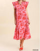 What Are You Doing To Me Maxi Dress In Rose Mix - thumbnail
