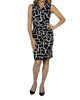 Abstract Print Dress In Black - thumbnail