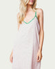 Mexicali Striped Satin Mini Dress in Pink Multi - thumbnail