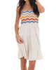 Drive Down Main Strapless Dress In Oatmeal - thumbnail