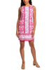 Cotton Shift Dress In Pink/Red - thumbnail