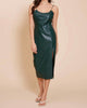 Connor Faux Leather Dress In Pine - thumbnail