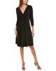 Faux Wrap Dress In Black - thumbnail