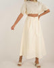 A-Line Midi Skirt in Cream - thumbnail