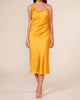 Pierre Gathered Dress In Tangerine - thumbnail