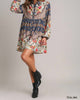 New Take Dress In Teal Mix - thumbnail