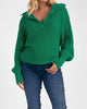 Savannah Collared Sweater in Kelly Green - thumbnail