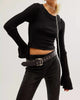 Cuffing Season Top in Black - thumbnail