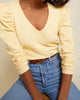 Saige V Neck Top in Post-It - thumbnail