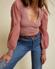 Della Long Sleeve Top in Kitten Heel - thumbnail