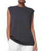 Cloud Muscle Tee in Washed Black - thumbnail