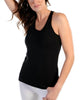 Racerback Tank Top in Black - thumbnail