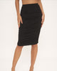 Naya Ruched Skirt in Black - thumbnail