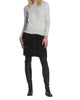 Haley Knit Skirt in Black/Charcoal - thumbnail