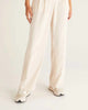 Lucy Twill Pants in Ivory - thumbnail