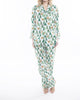 Deer Jamas Long Sleeve Pajama Set in White - thumbnail