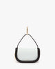 Micro Bumper Leather Pouch in White/Black - thumbnail