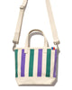 The All Over Striped Bucket Bag in Green/Grape - thumbnail