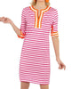 Split Neck Dress - The Hinckley In Pink - thumbnail