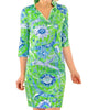 Ruffneck Dress - Magic Carpet In Green/Blue - thumbnail