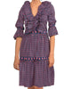 Posh Foulard Dress in Navy/Red - thumbnail