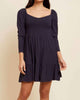 Noel Babydoll Dress in Navy - thumbnail