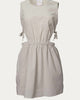 Cutout Cotton-Twill Mini Dress in Beige - thumbnail