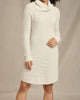 Chelsea Turtleneck Dress In Oatmeal - thumbnail