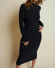 Nicole Turtleneck Dress in Jet Black - thumbnail