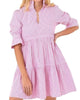 Teardrop Dress - Stripe Wash & Wear In Pink - thumbnail