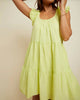 Luella Tiered Mini Dress in Tennis Ball - thumbnail