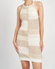 Promise Me Dress In White Taupe Combo - thumbnail
