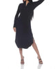 Mandy Mandarin Dress in Black - thumbnail
