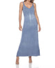 Trixie Triple Strap Maxi Dress in Denim Tie Dye - thumbnail