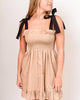 Patti Mini Dress in Black/Beige - thumbnail