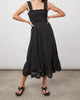 Rumi Midi Dress in Black Eyelet - thumbnail