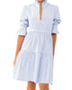 Teardrop Dress - Stripe Wash & Wear In Periwinkle - thumbnail