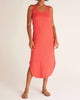 Jaslyn Rib Hacci Dress in Coral Red - thumbnail