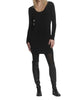 Morgan Knit Dress in Black/Charcoal - thumbnail