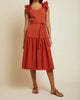 Everleigh Frilly Dress in Cayenne - thumbnail