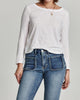 Cassie Long Sleeve Top in White - thumbnail