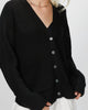 Ribbed Kurt Cardigan in Black - thumbnail