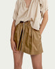 Eulalie Silk-Cotton Crepe Blouse in Pumice - thumbnail