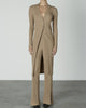 Lurex Sweater Rib Flare Pant in Sand/Gold - thumbnail