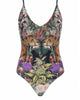 Marieta One Piece Swimsuit in Garden Leopards Black - thumbnail