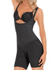 Seamless Open Bust Boxer Body Shaper in Black - thumbnail