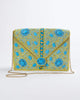 Vasant Handmade Beaded Shoulder Clutch Bag in Turquoise - thumbnail