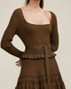 Wotton Dress In Hunter Green Mix - thumbnail