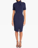 Mercer Sheath Dress In Navy - thumbnail